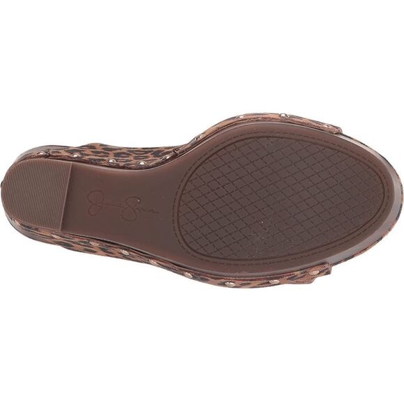 Jessica Simpson Tymina Women's Studded Leather Platform Wedge Sandals 9,5 - Picture 4 of 7